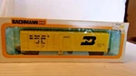 Ho Scale Bachmann 51' Reefer Box Car, Burlington Northern, Yellow, #590508 Bnos. Fixed Price $24.00.