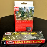 Busch Ho 1582 Small Animal Cage & Atlas 3-RAIL Fence Gate Nib. Fixed Price $19.99.