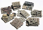 Woodland Assorted Skids (15) - Ho Scale Model Railroad Building Accessory. Fixed Price $10.56.