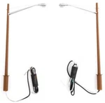 Walthers Ho Scale Led Streetlight 2 Pcs Long Arm Wood Pole 949-4805. Fixed Price $26.39.