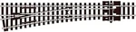 Peco Code 55 Medium Radius Left Hand Unifrog Turnout - Scale Nickel Silver. Fixed Price $29.03.