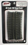 Ho Scale Atlas 834 Code 100 18" Radius 1/2 Curve (4) Pcs.. Fixed Price $6.37.