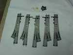 5 Atlas Ho Scale Nickel Silver Turnouts - Left & Right Switches. Fixed Price $30.00.