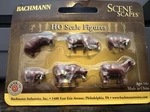 Bachmann Trains Cows - Brown & White Ho Scale Pack Of 6 33102 Nib New. Fixed Price $13.00.