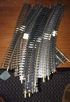 77 Pieces Of Atlas Ho Train Track Curved Straight 9" 8" Nice. Fixed Price $50.00.
