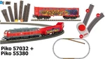 Piko 57032 + 55380 Starter Set Br 218 Cars Track Oval Siding New Analog. Fixed Price $232.63.