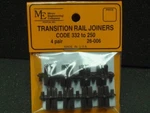 Micro Engineering Scale Plastic Transition Rail Joiners Code 332-250 26-006. Fixed Price $12.02.