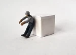 Arttista #1408 - Brakeman Hanging On Scale Figure Model Trains New. Fixed Price $10.50.