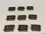 Marklin 5102 (X6) & 5205 (X3) - Short Curved Track Section. Fixed Price $25.00.