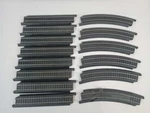 Lot Of 14 Life-like Trains Power-loc Ho Scale Track Curved + Straight Rerailer. Fixed Price $29.00.