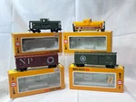 Vtg Cox Scale Electric Trains Cars And Cabooses Boxes Hong Kong. Fixed Price $39.95.