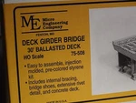 Micro- Engineering #75-508 Ho Deck Girder Bridge 30' Ballasted. Fixed Price $13.30.