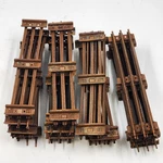 16 Model Train Straight Track Sections Gauge 10" Long Brown Ties Rusty Vintage. Fixed Price $19.99.