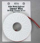 Atlas 316 All Scale Layout Wire - 50' 15.2M Red. Fixed Price $13.99.