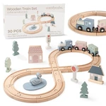 Comfy Cubs 30-PIECE Wooden Train Set For Toddlers Ages 1+, Fun & Eco Friendly.... Fixed Price $44.80.