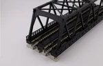 Kato #20-438 Scale Unitrack Double Truss Bridge 9 3/4" (248MM) Black. Fixed Price $23.75.