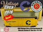 New Vintage Circa 1978 Bachmann Ho Chessie System 51' Box Car #75-1147. Fixed Price $9.99.