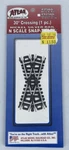 New Atlas 2566 Snap Track 30 Crossing Black Tie (1 Per Pkg) Package. Fixed Price $8.70.