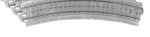 Marklin 20196 Ho 30 Degrees 360MM Radius Transparent Curved Track (1). Fixed Price $5.27.