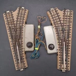 Marklin Ho Gauge Early Powered Switch Turnout Tracks Pair Left & Right. Fixed Price $19.99.