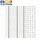 Woodland Scenics Railroad Roman Numbers White WOODT510. Fixed Price $13.04.