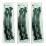Bachmann 44102 18" Radius Ho Gauge Steel Rail Curved Train Track Set Of 3 (12PC). Fixed Price $13.50.