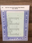 Microscale Decal Ho MC-4104:ROCK Island Golden State Sleeping Cars 1947-60. Fixed Price $10.00.