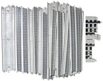 60 Quik-clik Tyco Ho Slot Car 15" Straight Track Gray R/r Graphics Unused B5838T. Fixed Price $134.99.