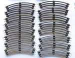 16 Pieces Lionel Gauge O27 Tubular Curved Used Track For Full 27" Circles. Fixed Price $18.50.