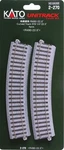 Kato 2-270 Ho Unitrack 19.25" Radius Curve 4 Pieces. Fixed Price $19.35.